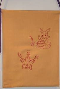 Embroidery on raw silk, 2015